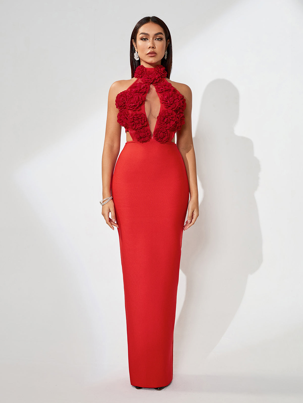 Women' Summer Dress 3D Flowers Hollow-Out Bandage Maxi by Wolddress Date Night Women' Summer Dress 3D Flowers Hollow-Out Bandage Maxi by Wolddress Date Night