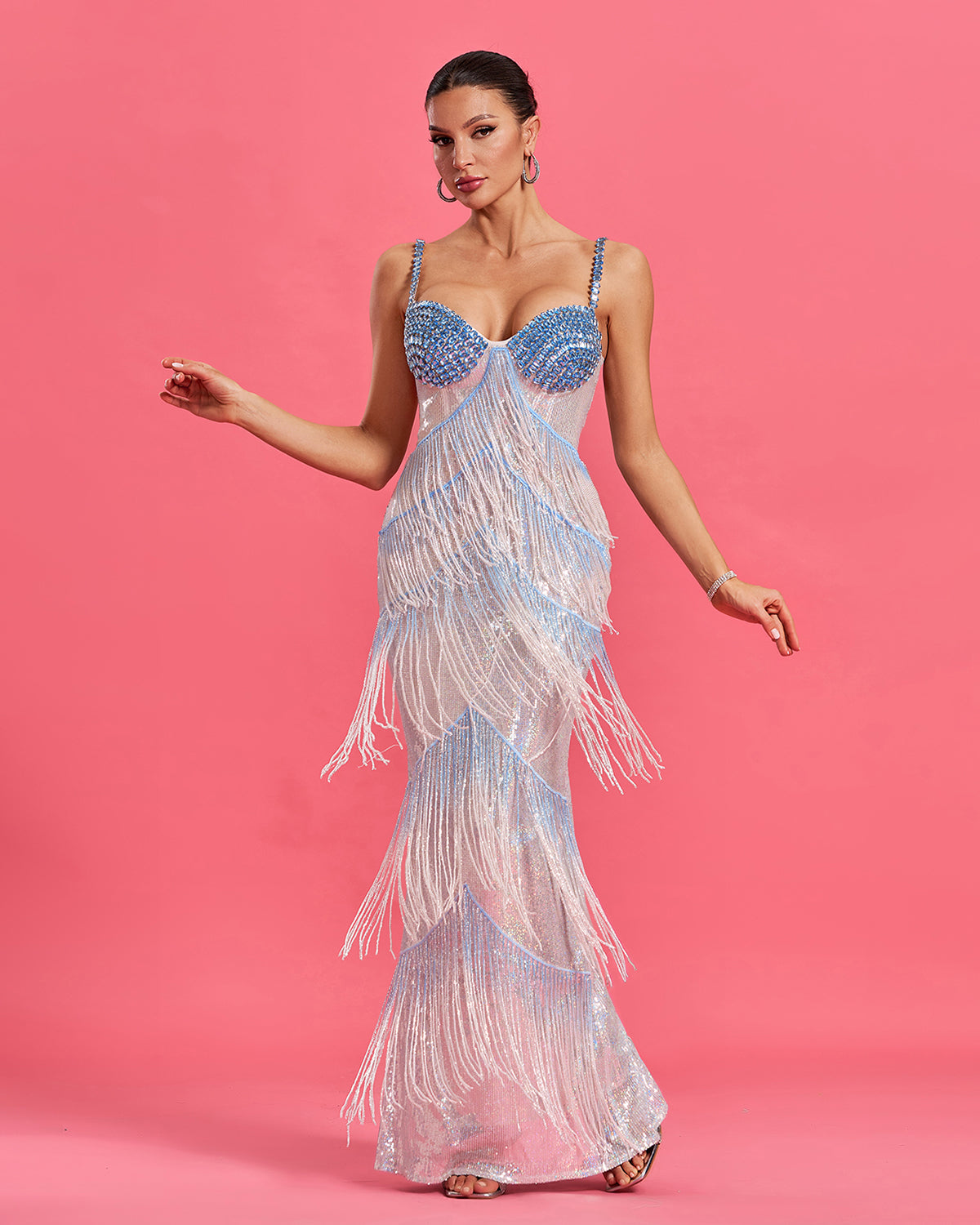 corset fringe dress 'Belt of Venus' Leather Fringe Corset Dress