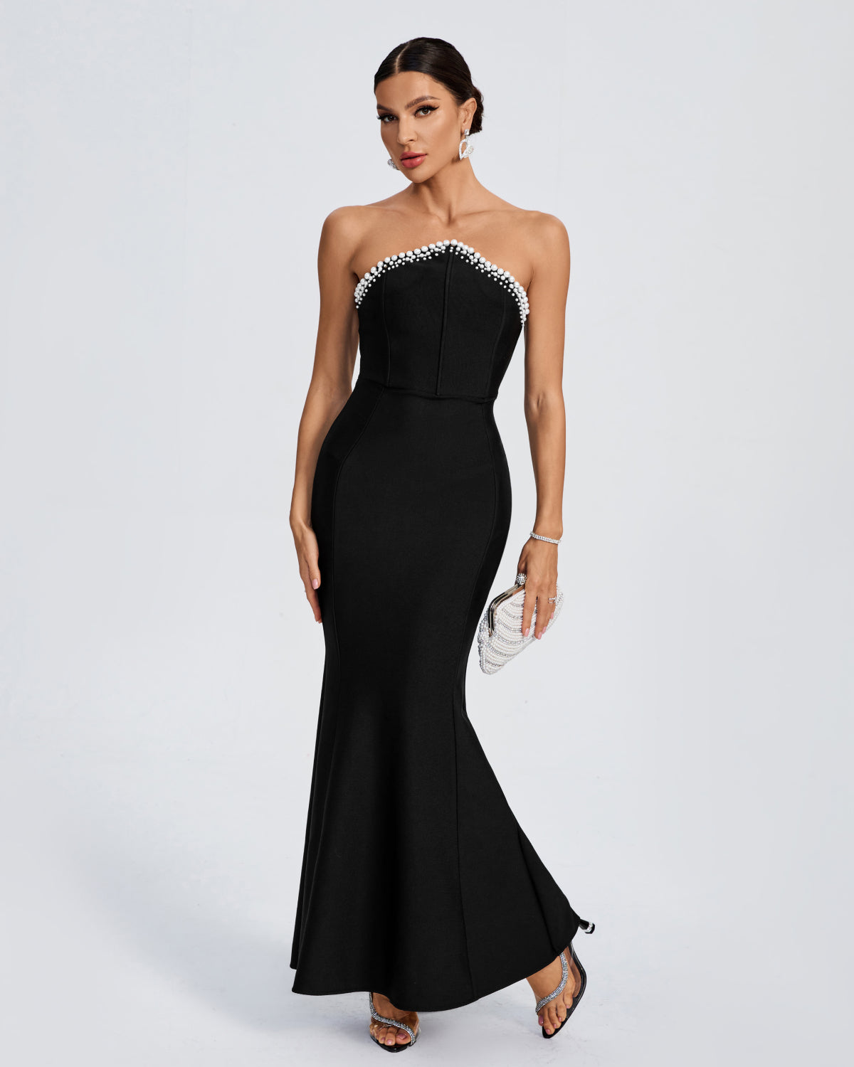 Pearl Trim Bandage Mermaid Prom Dress PP24096 | Wolddress wolddress Pearl Trim Bandage Mermaid Prom Dress PP24096 | Wolddress wolddress