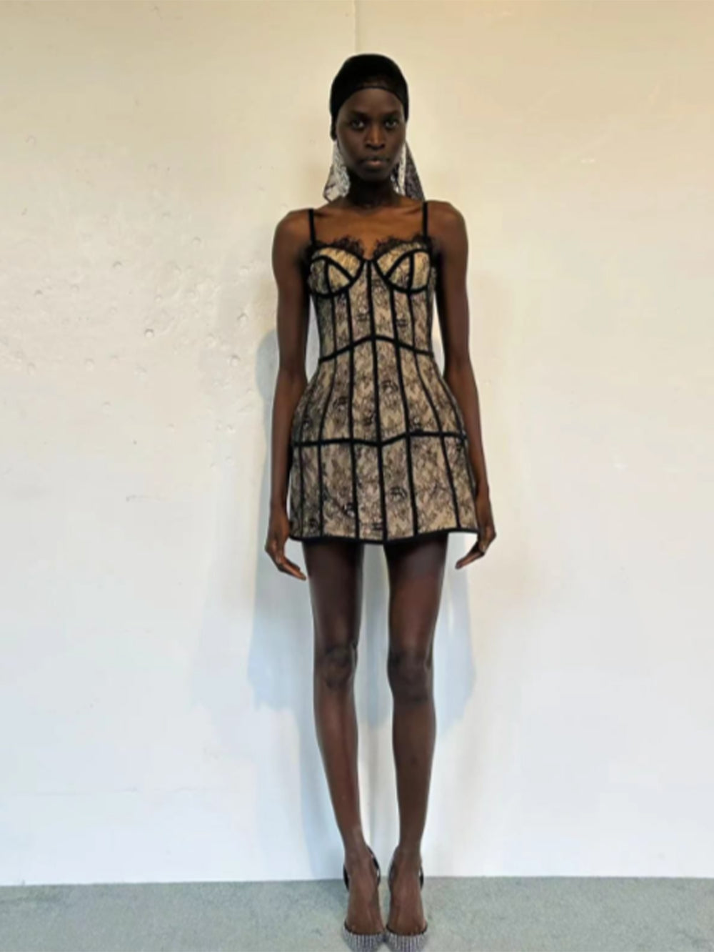 open back a line mini dress Mia Denim Open Back A-Line Mini Dress Medium main image 1