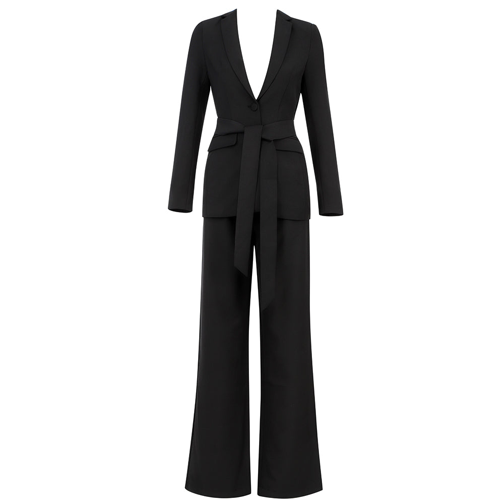 Black Bodycon Suit HB6850 6
