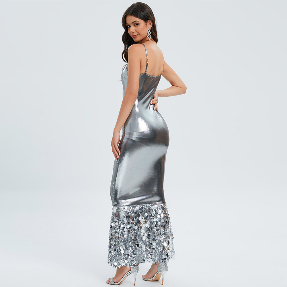 Strappy Sleeveless Fishtail Maxi Dress KLYF1050