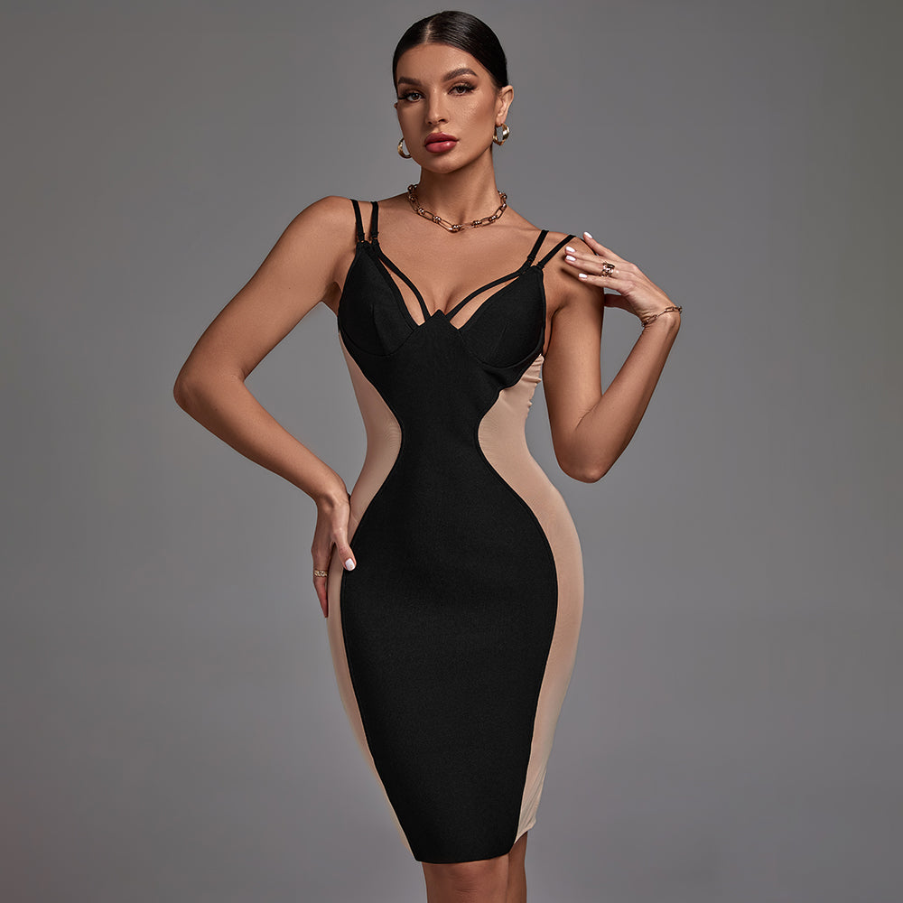 side cut out bandage dress Lovemystyle Black Cut Out Bandage Dress With Side Split