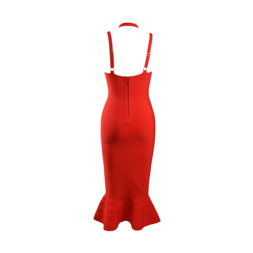 Red Bandage Dress PZL2825 6