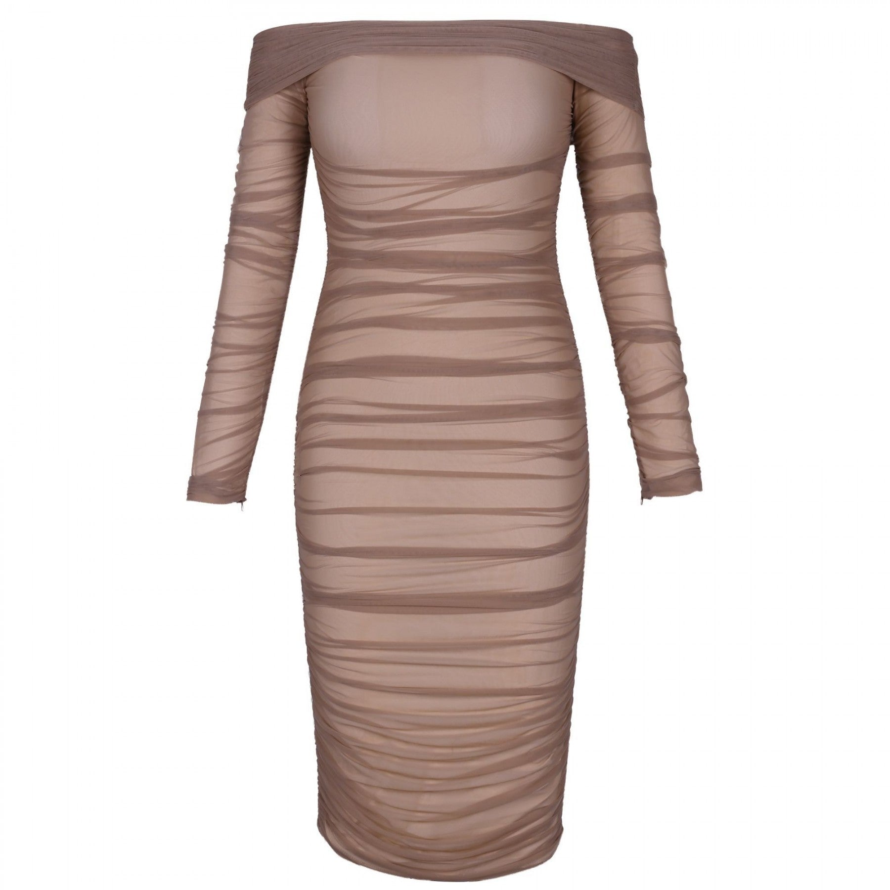 Off Shoulder Long Sleeve Ruched Mini Bodycon Dress FSP19054 6 in wolddress