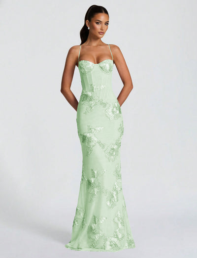 Sage Green Evening Dress