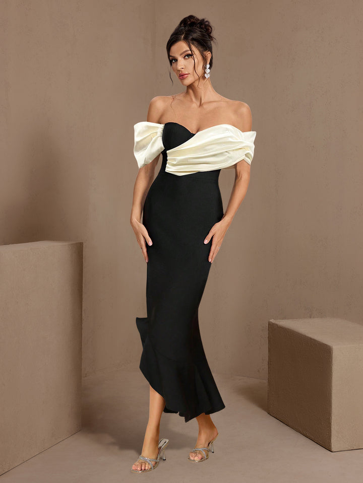 Off Shoulder Fishtail Bandage Evening Dress PP26001