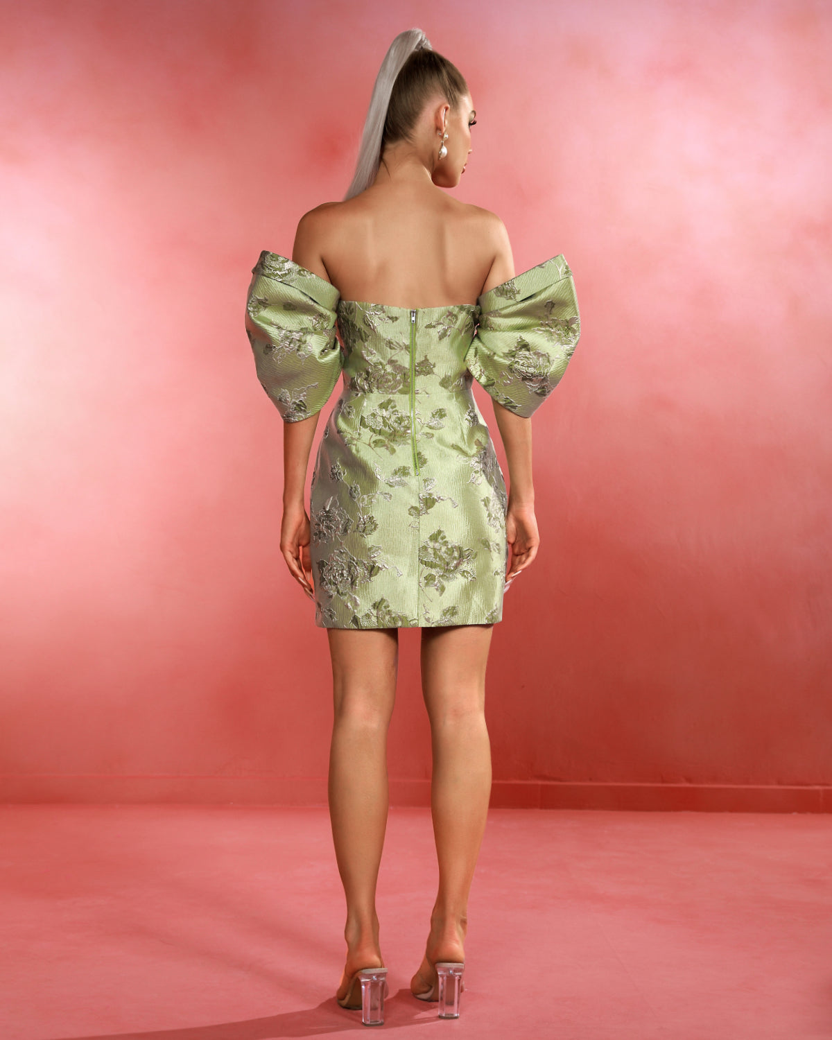 Off-shoulder Floral Mini Dress
