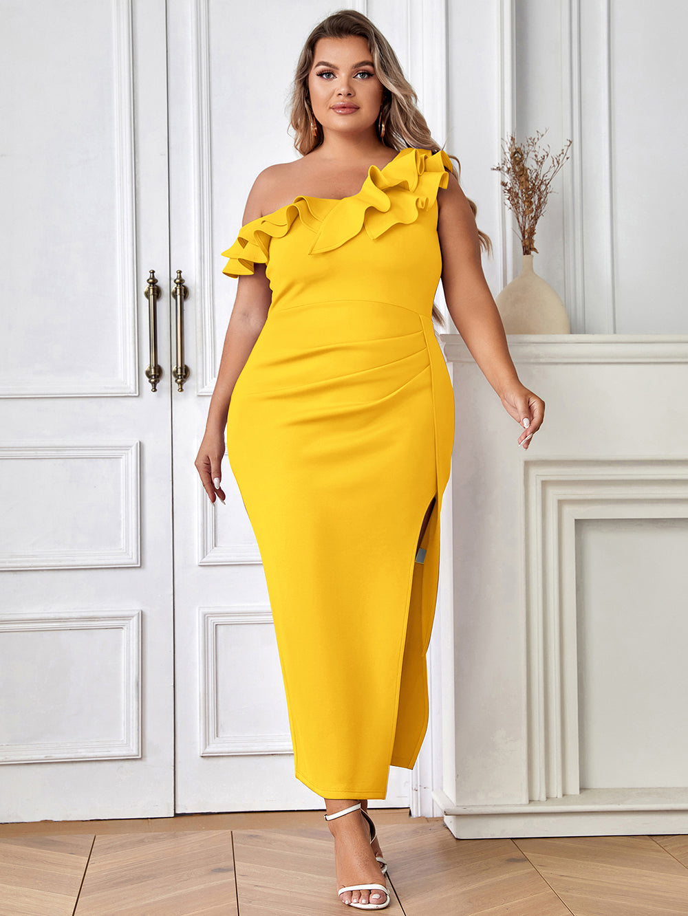 Yellow Bodycon Dress HB03000