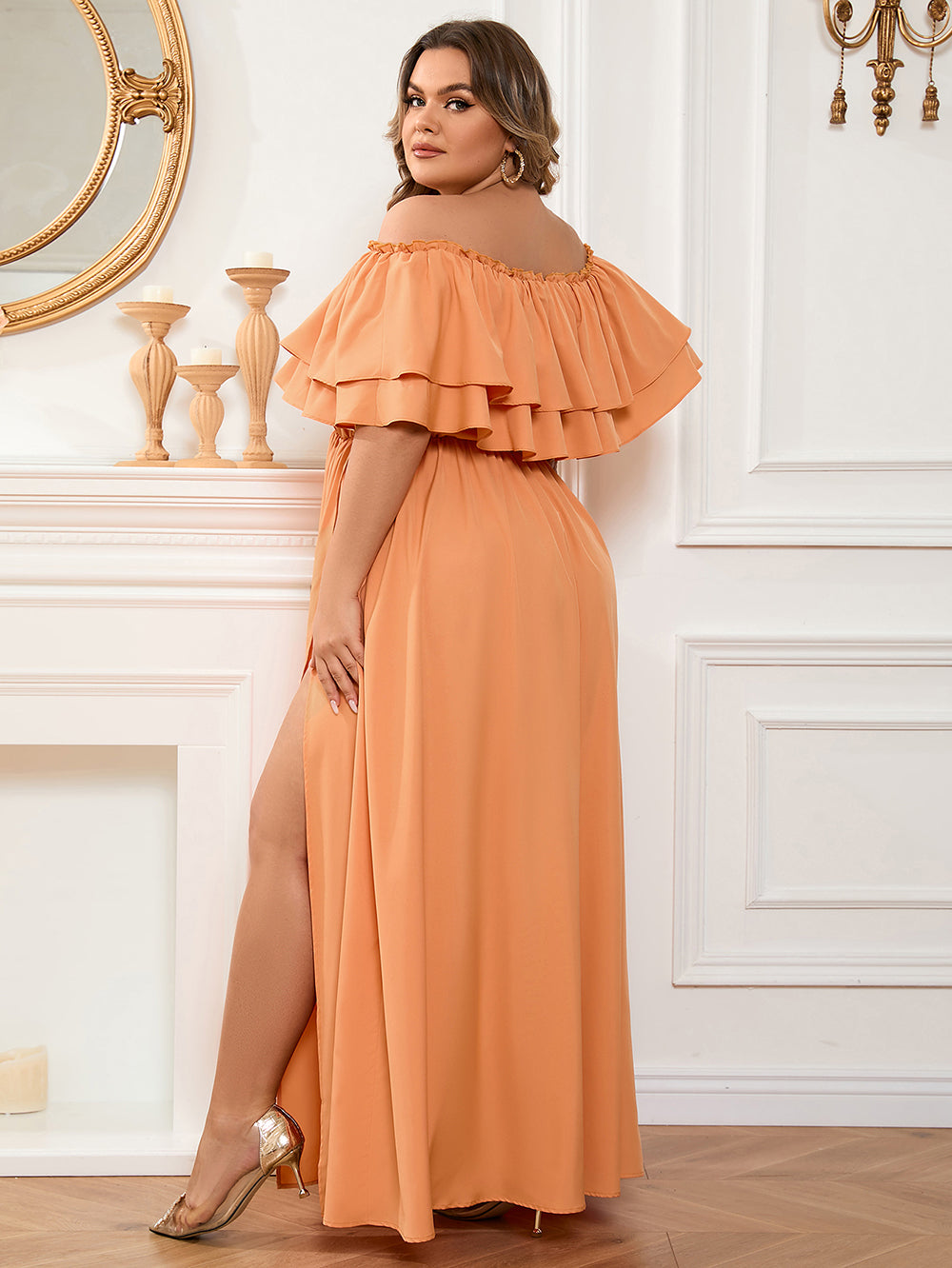 Orange Bodycon Dress HB100211