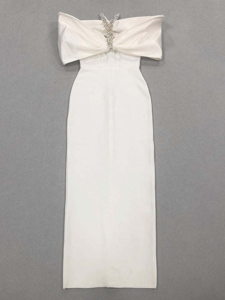 White Bandage Dress HL10102