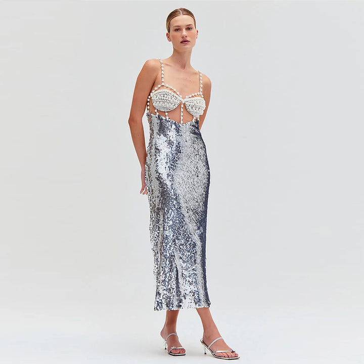 Silver Bandage Dress HL10214