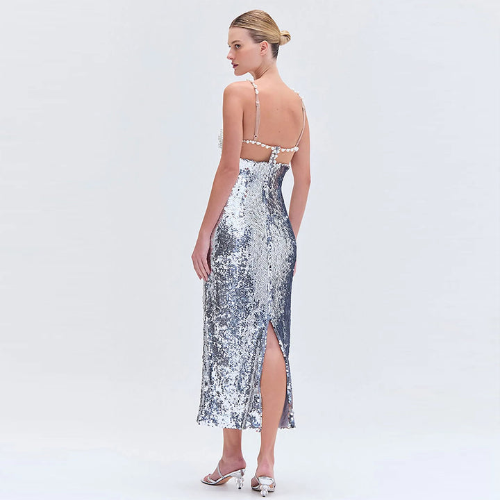 Silver Bandage Dress HL10214