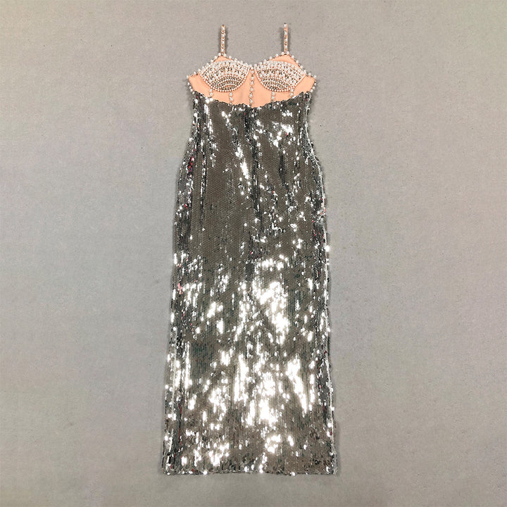 Silver Bandage Dress HL10214