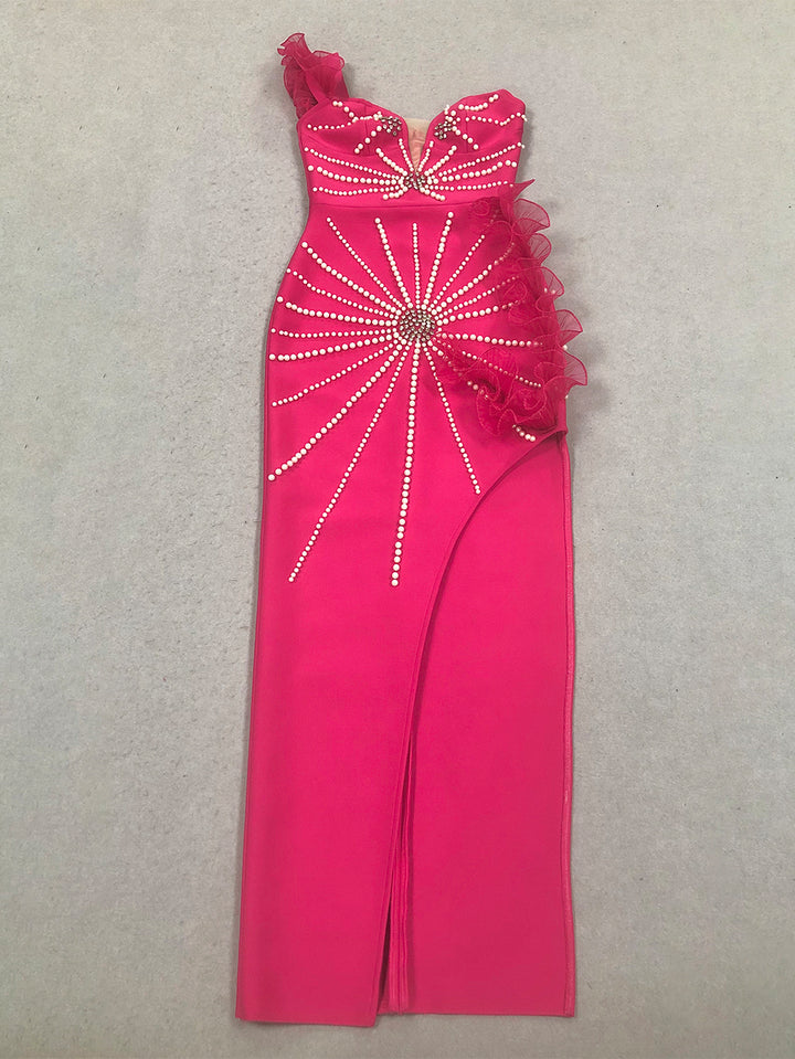 Rose Red Bandage Dress HL10404