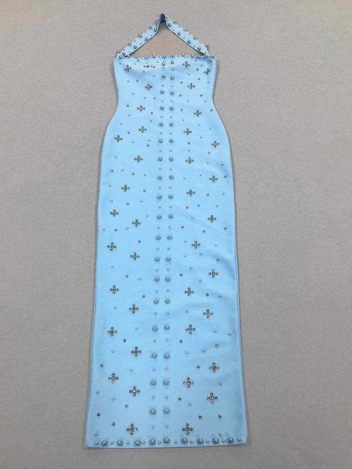 Sky Blue Bandage Dress HL10573