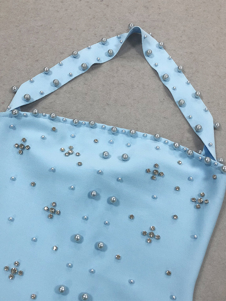 Sky Blue Bandage Dress HL10573