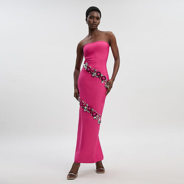 Rose Red Bandage Dress HL10654