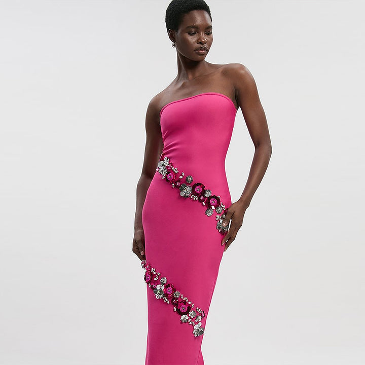 Rose Red Bandage Dress HL10654