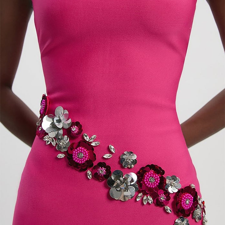 Rose Red Bandage Dress HL10654