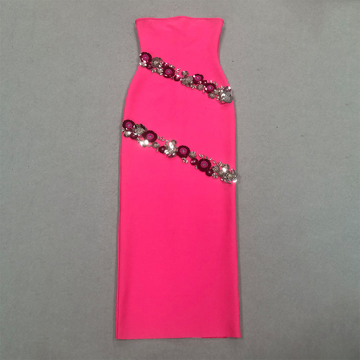 Rose Red Bandage Dress HL10654