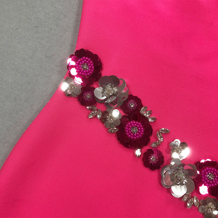 Rose Red Bandage Dress HL10654