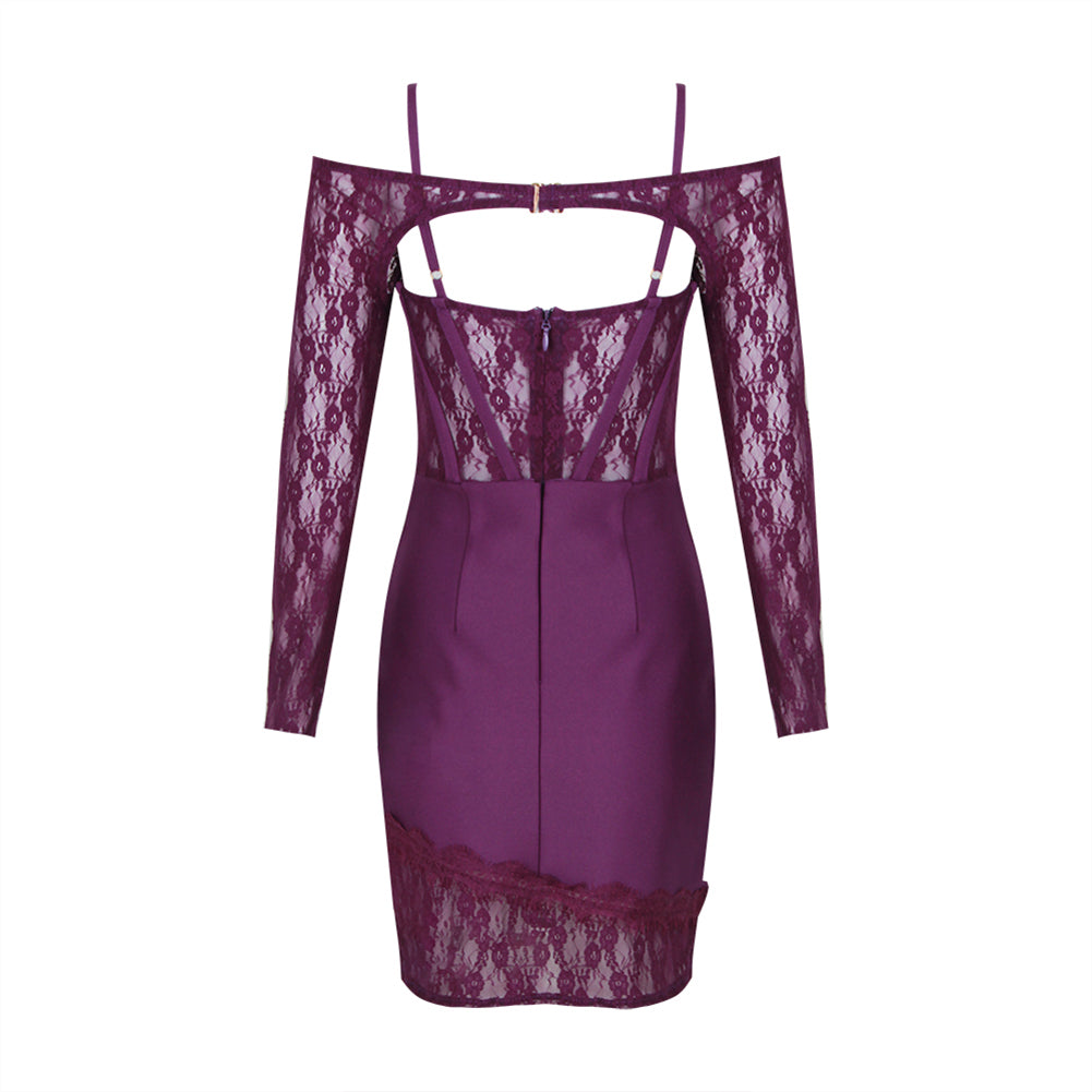 Purple Bandage Dress HL9568
