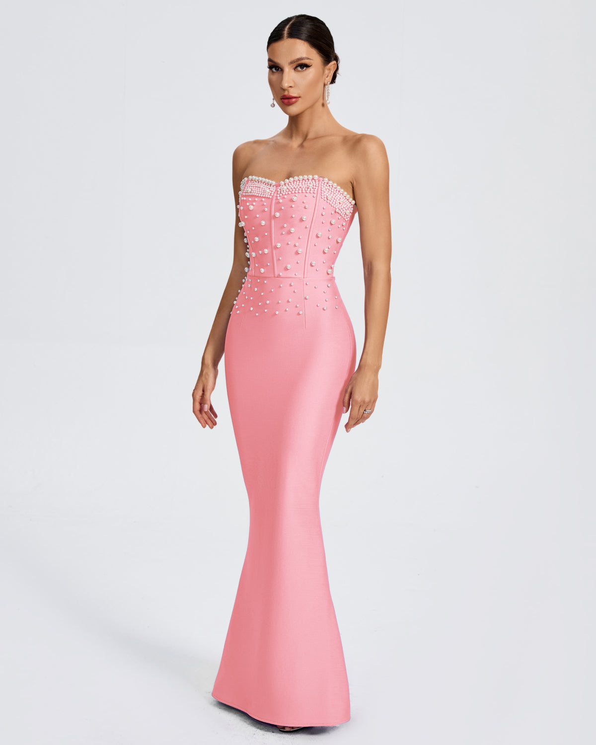DOT PATCHWORK MERMAID BANDAGE DRESS main image 1