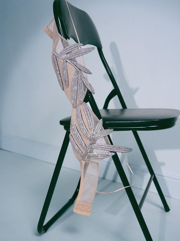 Apricot Strappy Glitter Bust Cover