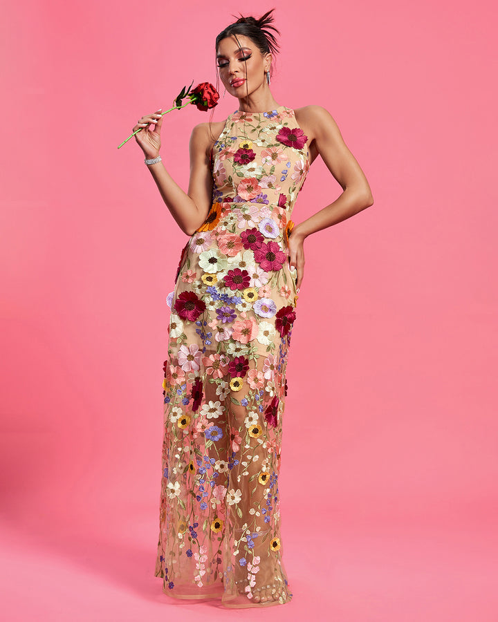 3d Floral Maxi Dress ASOS Women's Pink 3d Floral Maxi Dress 3d Floral Maxi Dress ASOS Women's Pink 3d Floral Maxi Dress