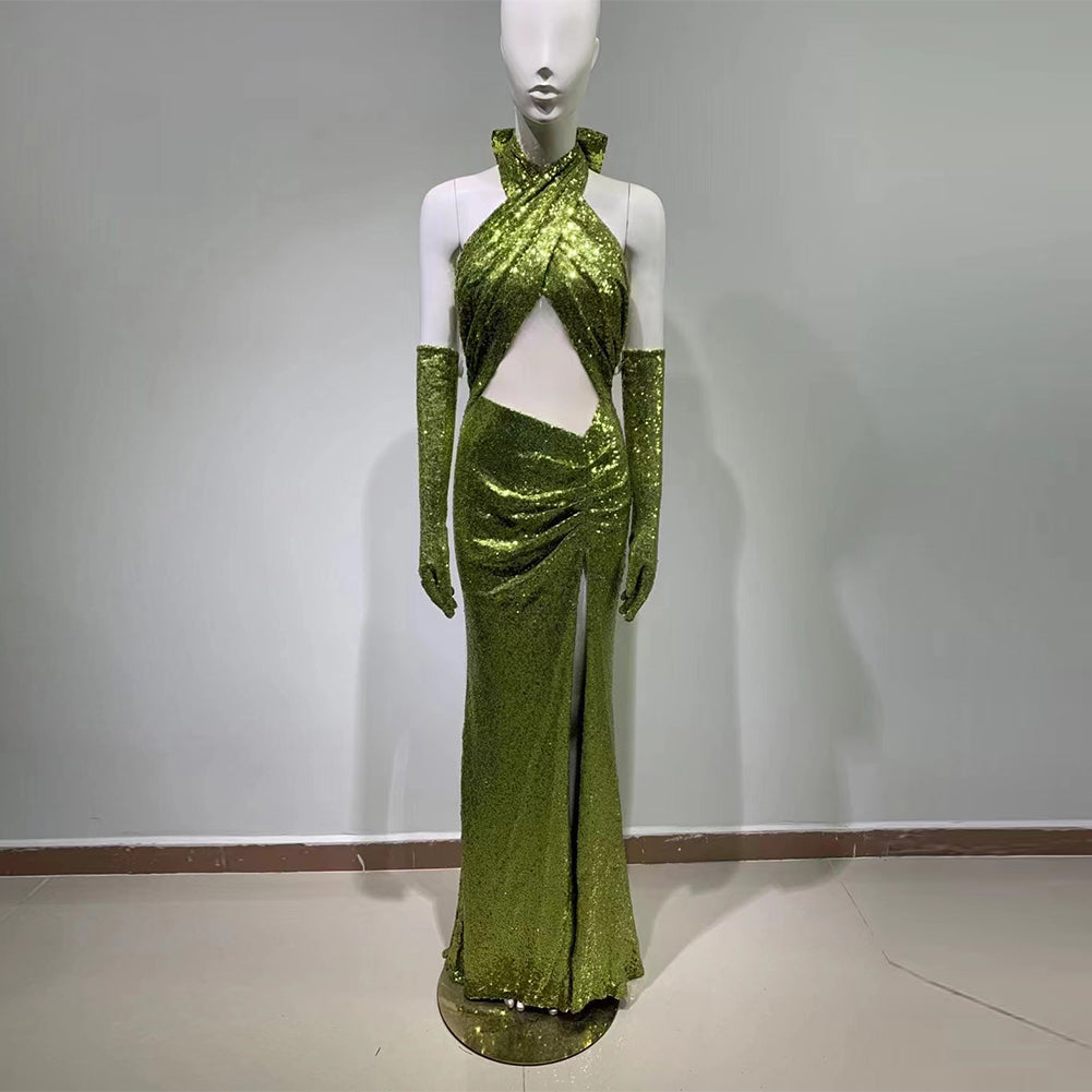 Green Bodycon Dress HT1063