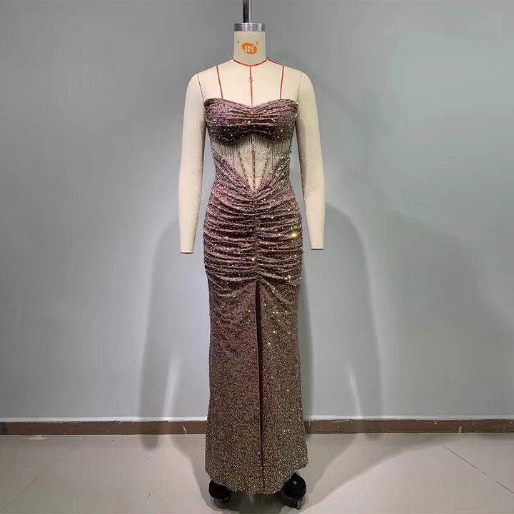 Light Coffee Bodycon Dress HT20410