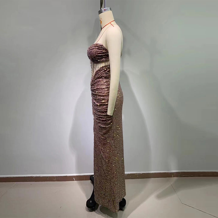 Light Coffee Bodycon Dress HT20410