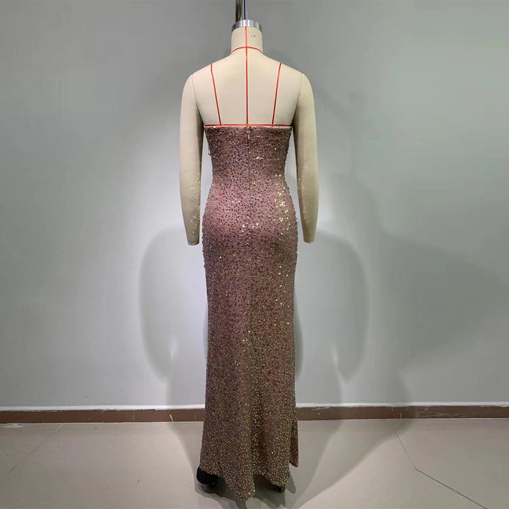 Light Coffee Bodycon Dress HT20410