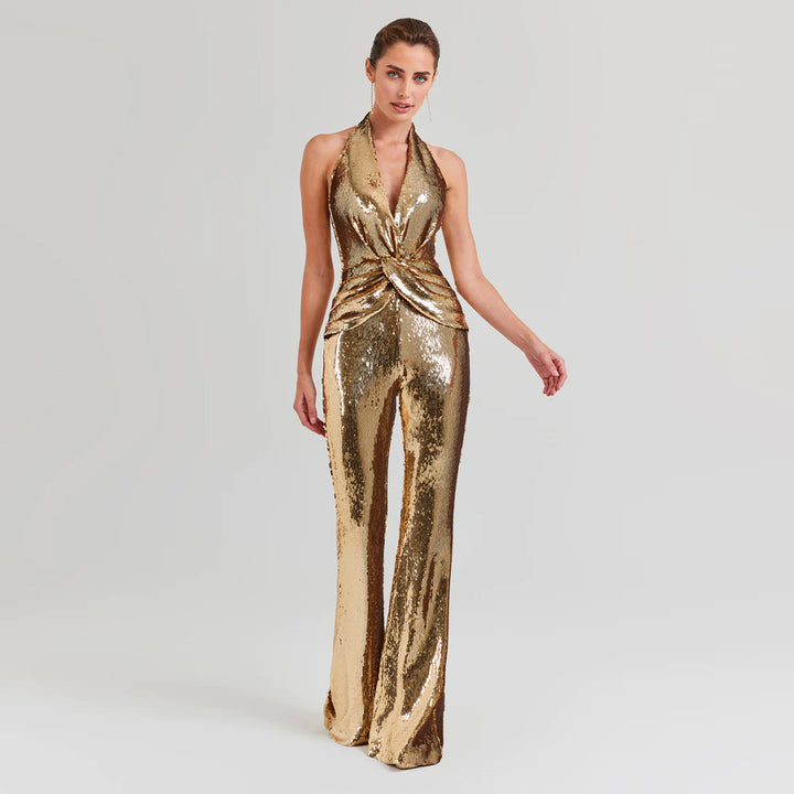 Gold Jumpsuit KLYF1069