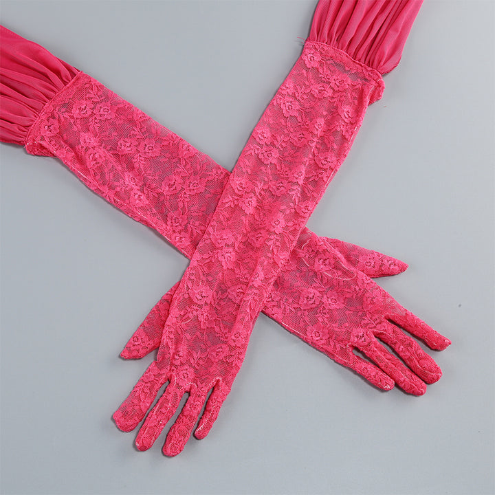 Pink Flower Embroidery Dress