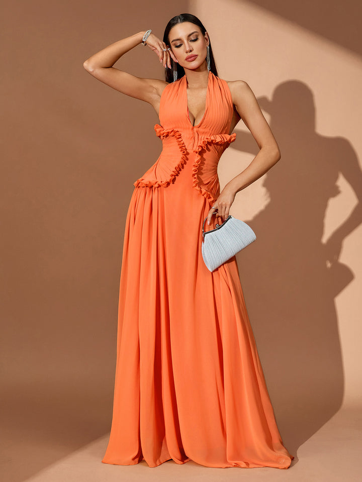 Orange Dress KLYF1454