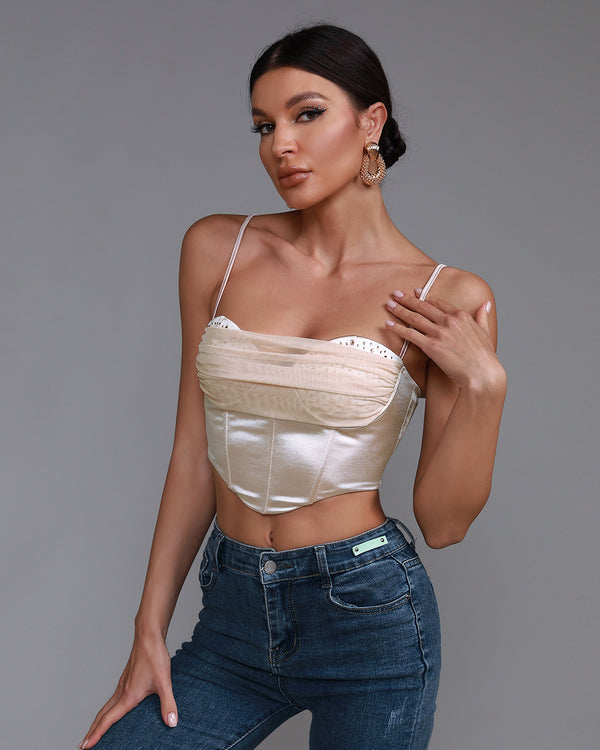 Strappy Crepe Tank Top