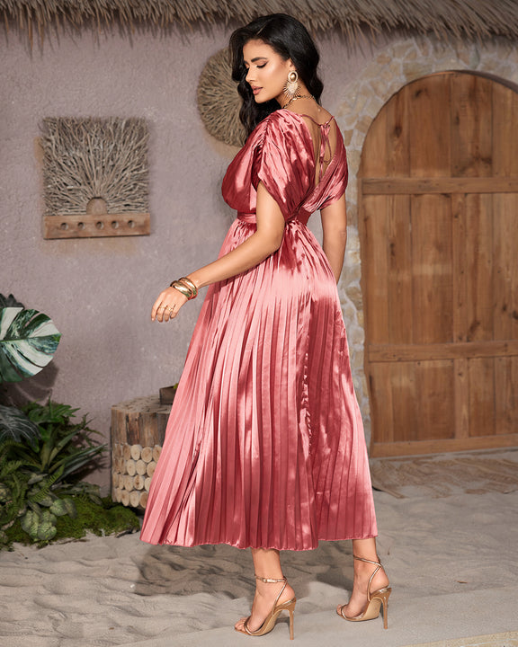Weitese Dress Strapless Maxi Draped Dress With Ruched Bodice Prom Dress Formal Wear Dresses