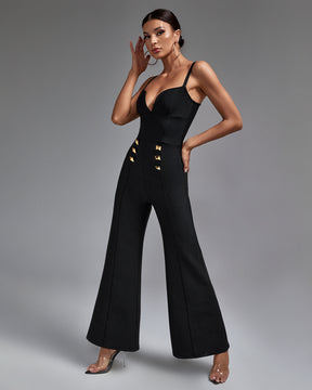 Strappy Sleeveless Lace Bandage Jumpsuit