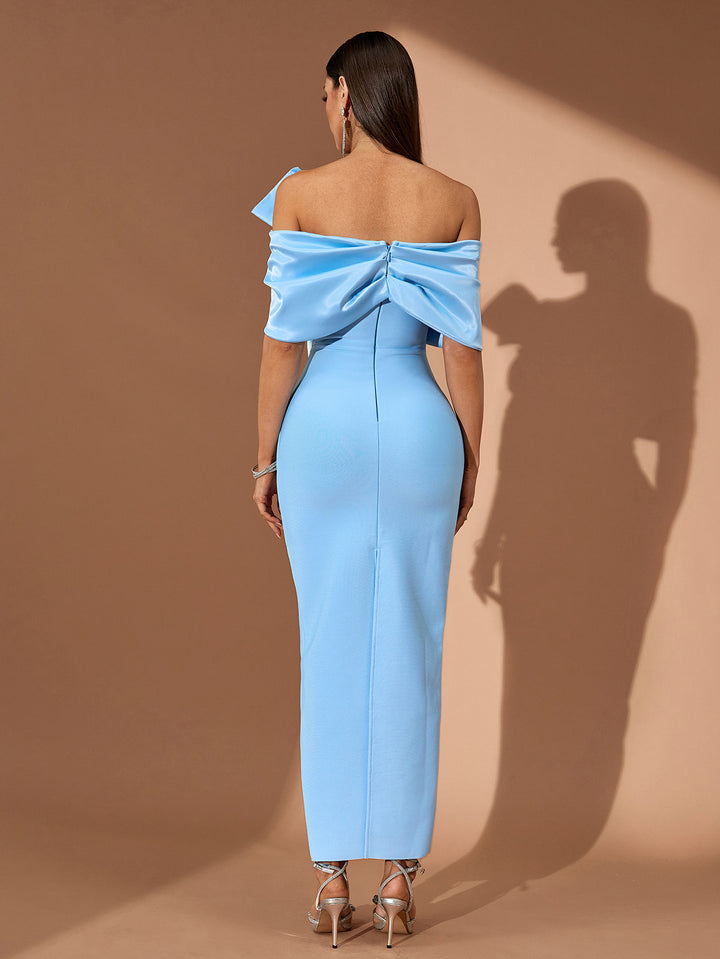 off shoulder bandage dress Green Off Shoulder Bandage Dress Marcy Boutique