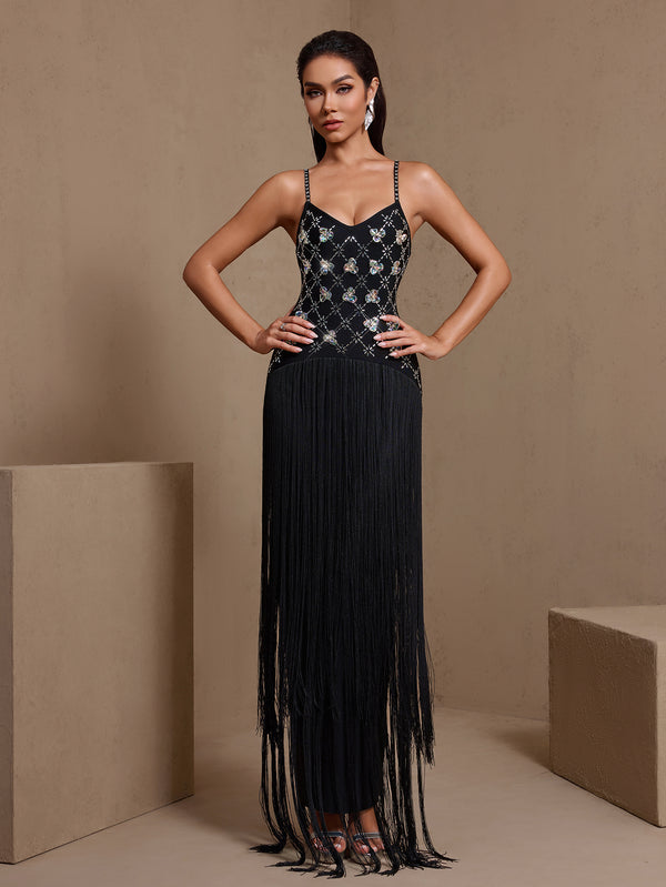 Rhinestone Bandage Dress