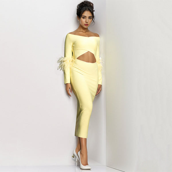 Yellow Bandage Dress PZC2268
