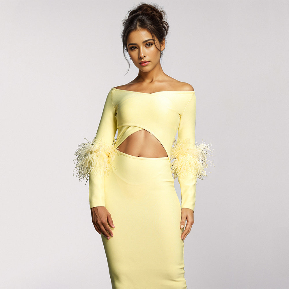 Yellow Bandage Dress PZC2268