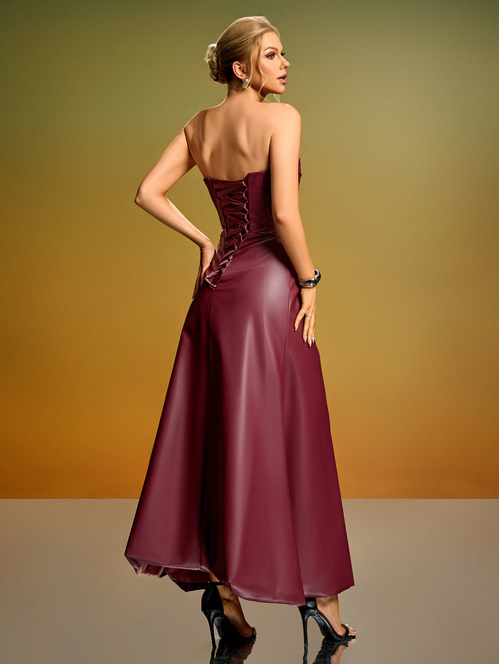 Wine Red Dress YH572