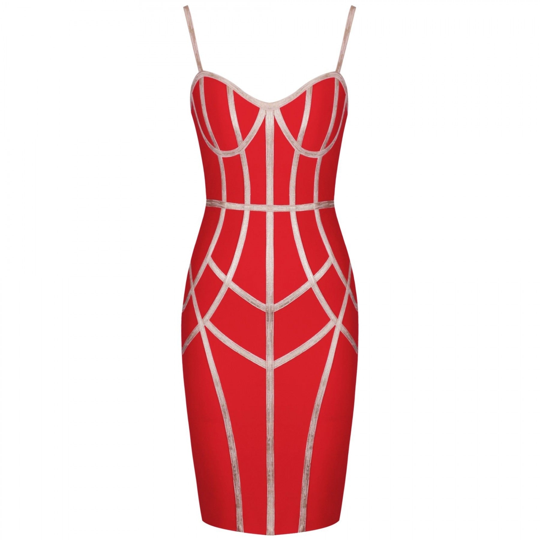 Strappy Sleeveless Striped Over Knee Bandage Dress PP19131 7 in wolddress