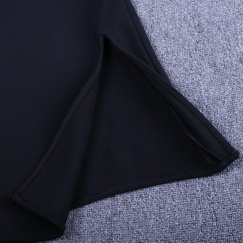 One Shoulder Sleeveless Frill Over Knee Bandage Dress PM1205 44 in wolddress