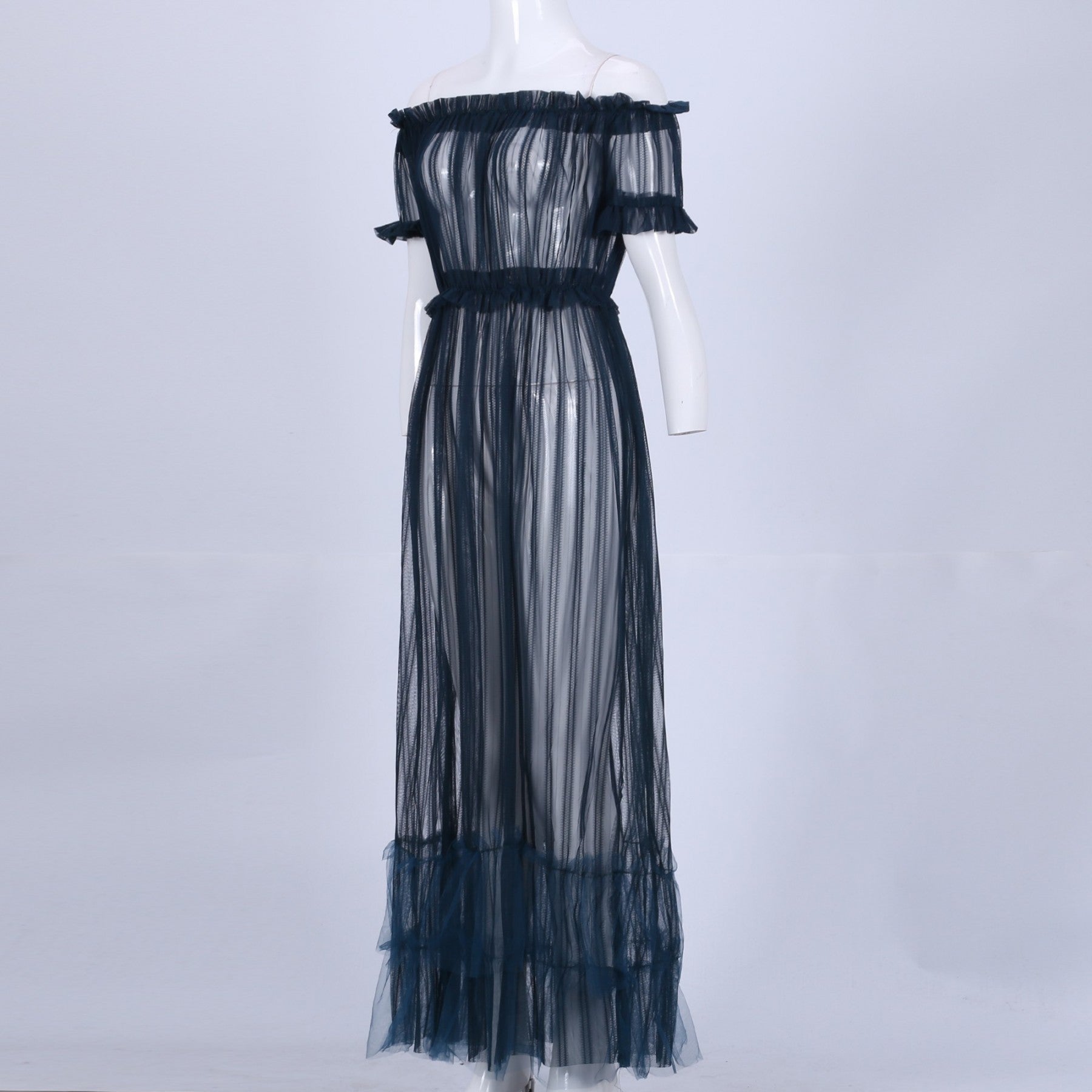 Off Shoulder Short Sleeve Lace Maxi Bodycon Dress K1962 29 in wolddress