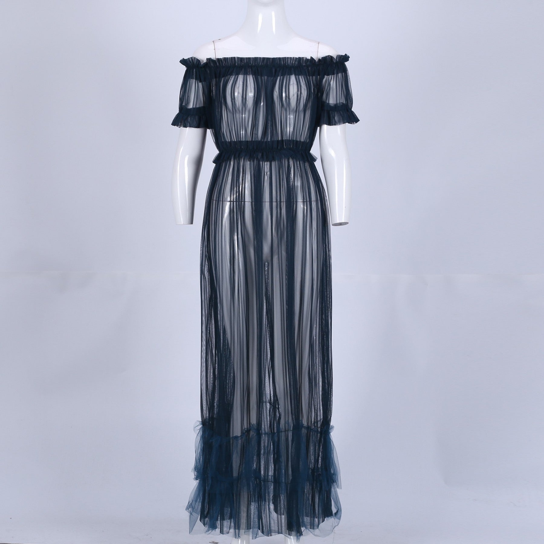Off Shoulder Short Sleeve Lace Maxi Bodycon Dress K1962 28 in wolddress