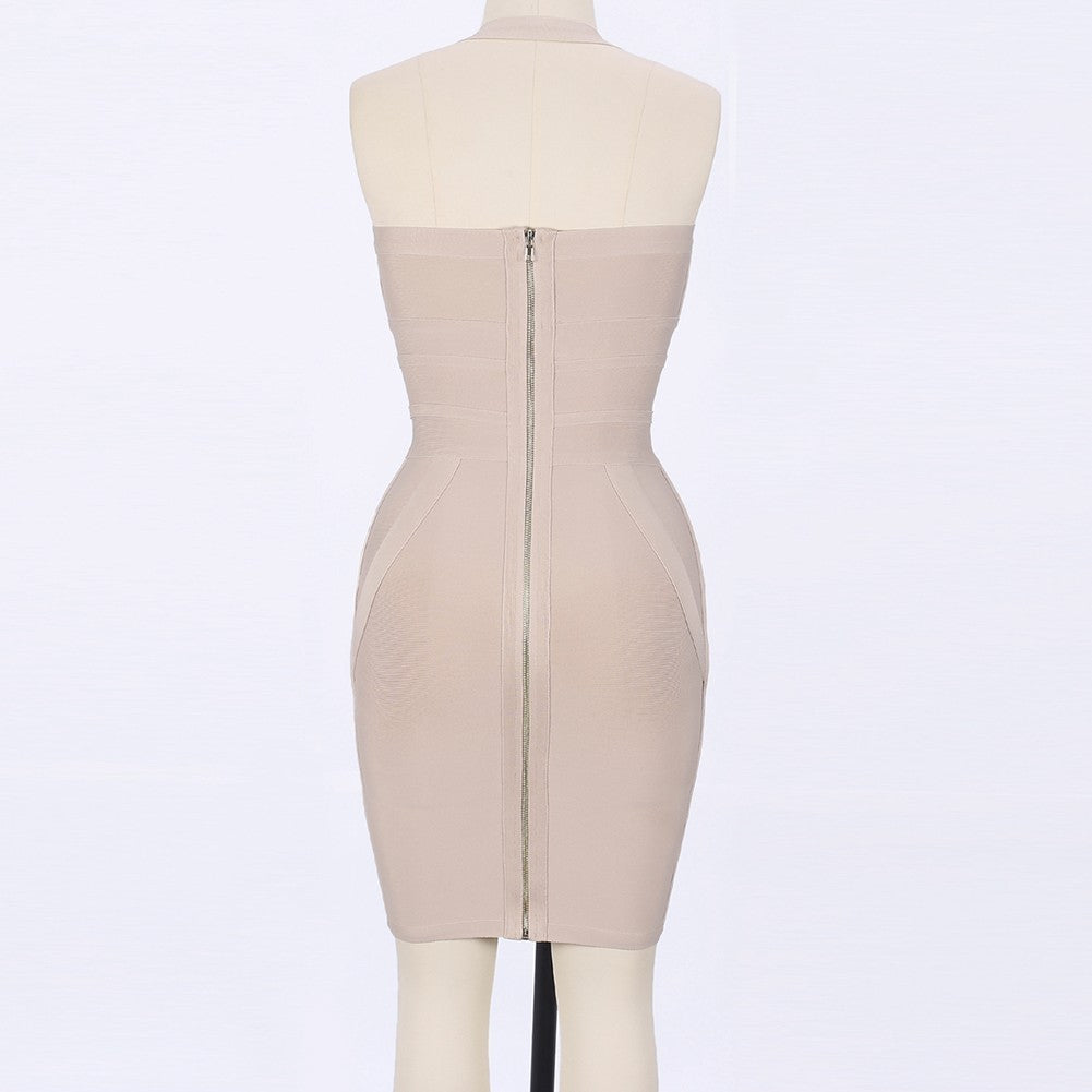 Halter Sleeveless Mini Bandage Dress PP0601 8 in wolddress